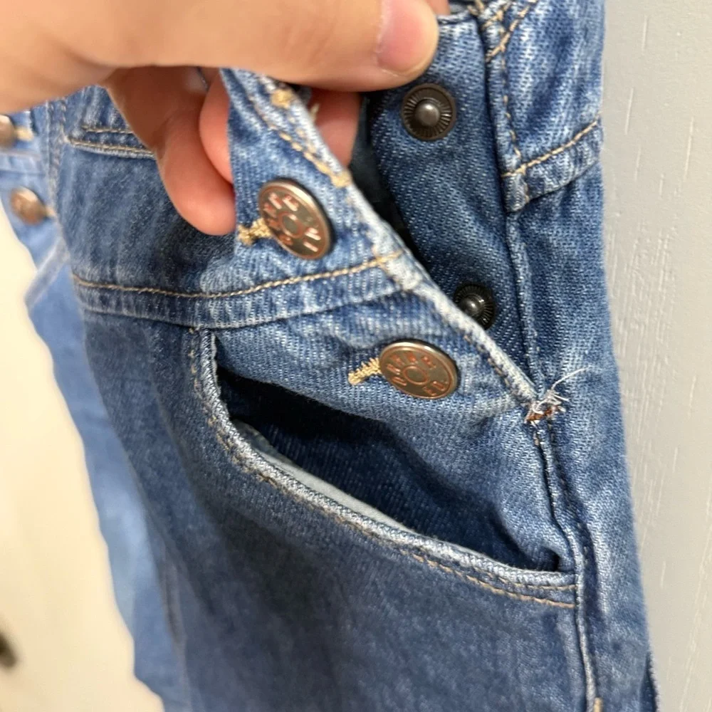 Zara Classic Blue Denim Overalls - Picture 4 of 6